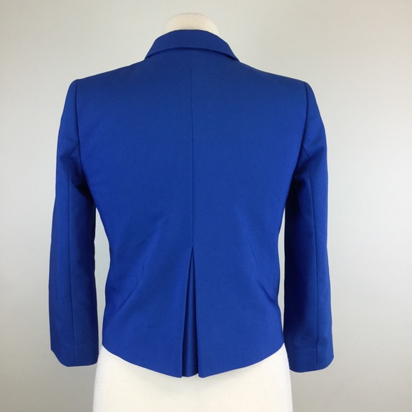 Ann Taylor Blue Three Button Blazer Size 0 - Picture 4 of 5